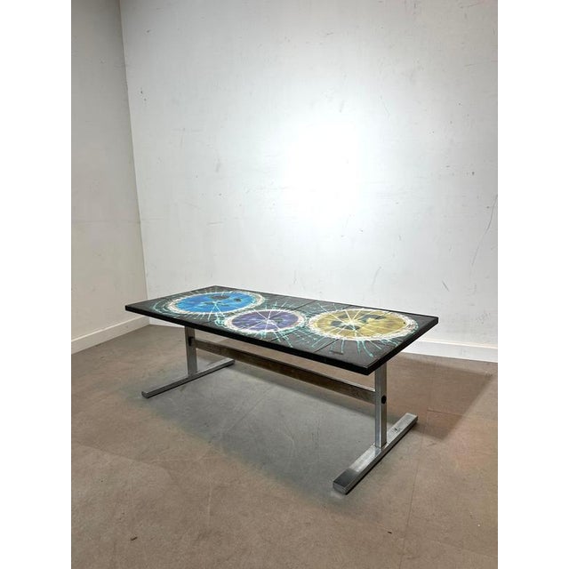 Belgian Ceramic Tile Coffee Table from Belarti For Sale - Image 6 of 6