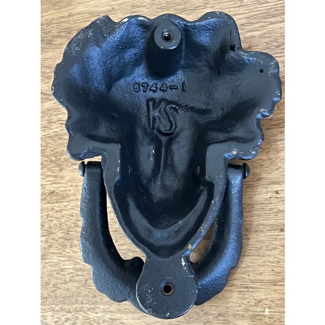 Grecian Face Cast Iron Door Knocker For Sale - Image 9 of 9