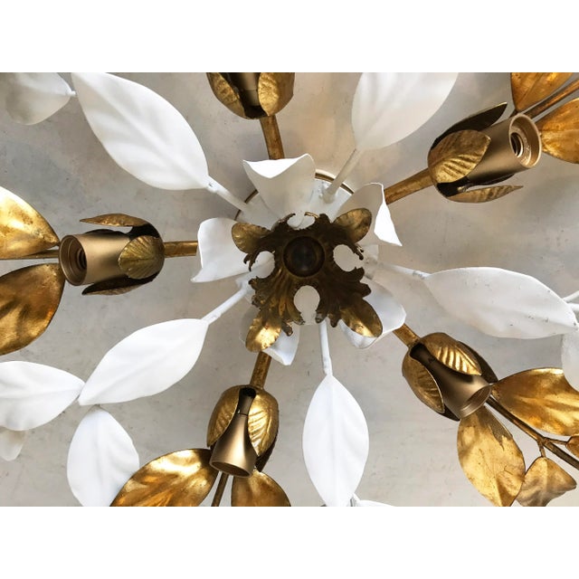 French 5-light flush mount or sconces by Willy Daro.Pair available. Price for one. Wired for US and in working condition....