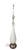 1960s 1960s Mid-Century Modern Teardrop Table Lamp in White Ceramic and Walnut For Sale - Image 5 of 6