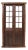 16 Pane Wood Door With Wooden Knob For Sale