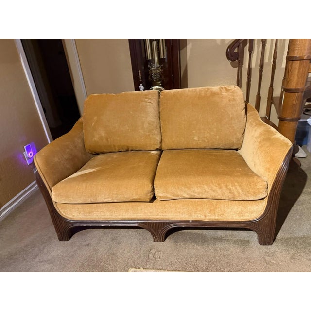 Boho Chic 1980s 2 Seater Designer Rattan Sofa by Lacor For Sale - Image 3 of 6