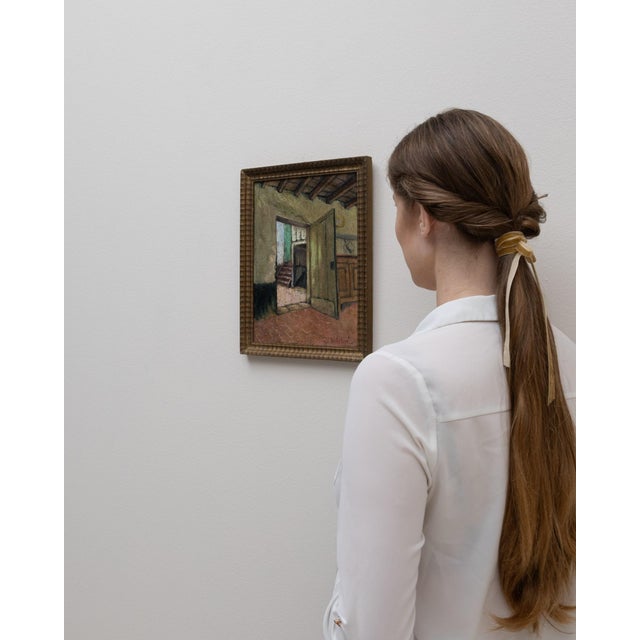 20th Century Belgian Painting With Wooden Frame For Sale - Image 12 of 18