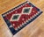 Turkish Vintage Turkish Kilim Area Rug, Handwoven Wool, Geometric Pattern, Red & Ivory, 2x3 For Sale - Image 3 of 11