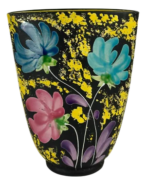 Hand-Painted Ceramic Vase by Alvino Bagni, 1960s