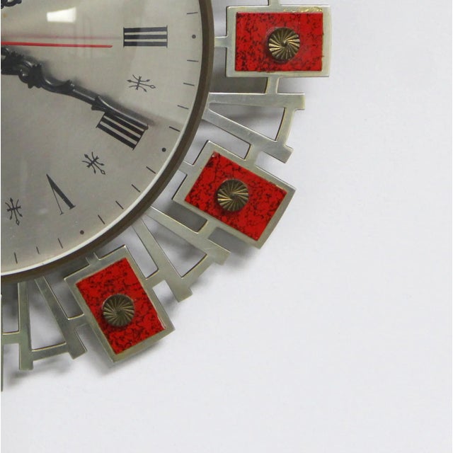 Vintage Spanish Clock, 1960s For Sale - Image 4 of 5