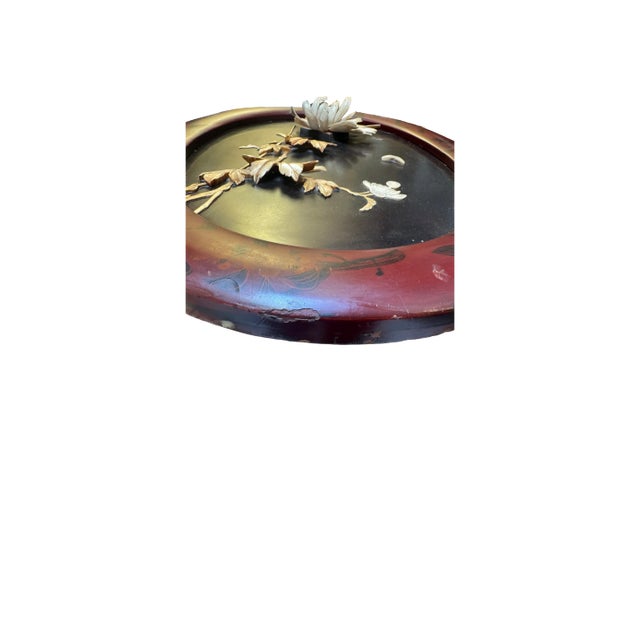 Paint 1890 Pair of Japanese Carved Bone & Lacquer Framed Art For Sale - Image 7 of 8