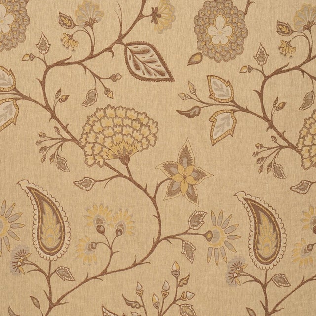 2020s Schumacher Fiammetta Jacquard Fabric In Oro For Sale - Image 5 of 5