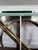 Metal Kaizo Oto for Design Institute America Postmodern Brass, Chrome & Glass Sculptural Console Table For Sale - Image 7 of 12