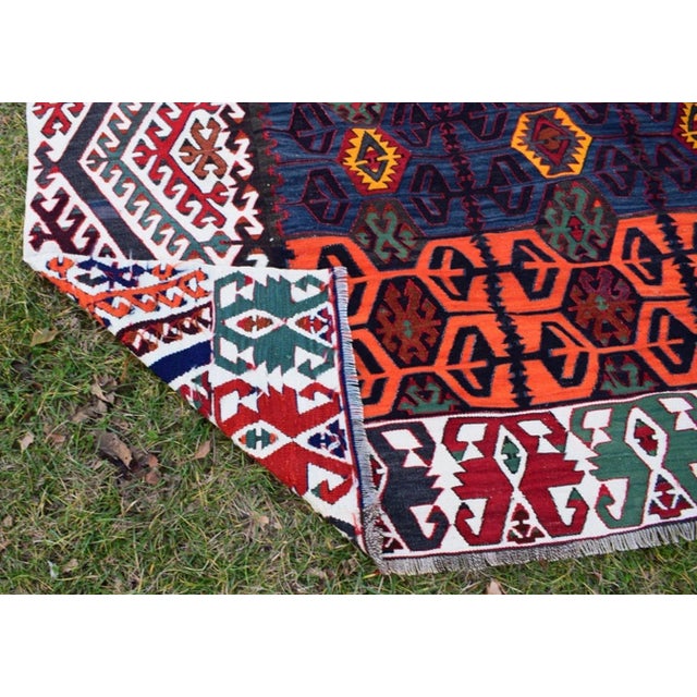 Oversize Turkish Kilim Rug For Sale - Image 10 of 11
