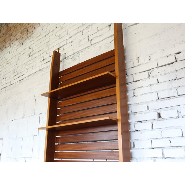 Wood Mid-Century Italian Teak Floor-to-Ceiling Wall Units, 1950s, Set of 2 For Sale - Image 7 of 16