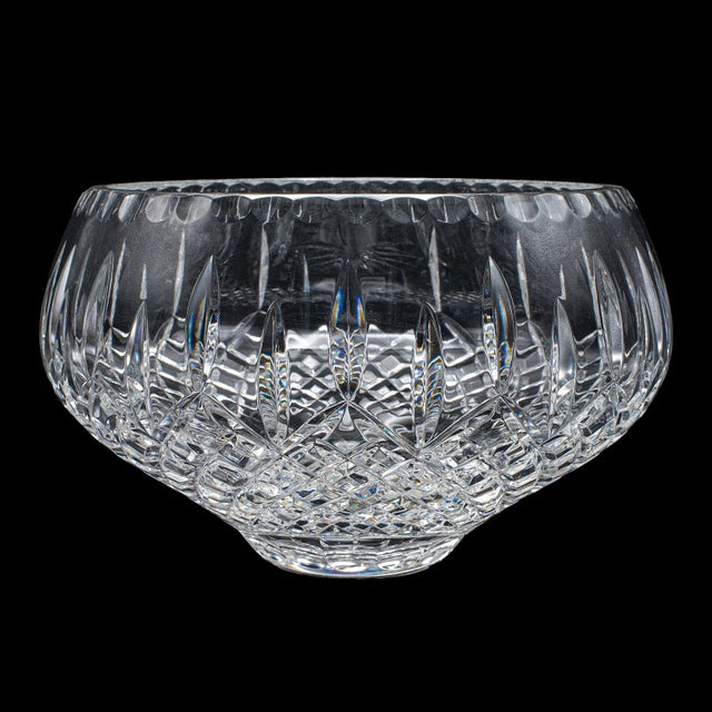 1980s Large Vintage Presentation Fruit Bowl, English, Cut Lead Crystal, Display Dish For Sale - Image 5 of 9