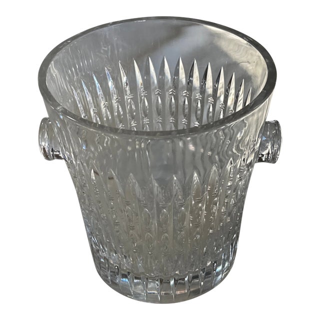 1970s Large Glass Etched Decorative Bowl For Sale