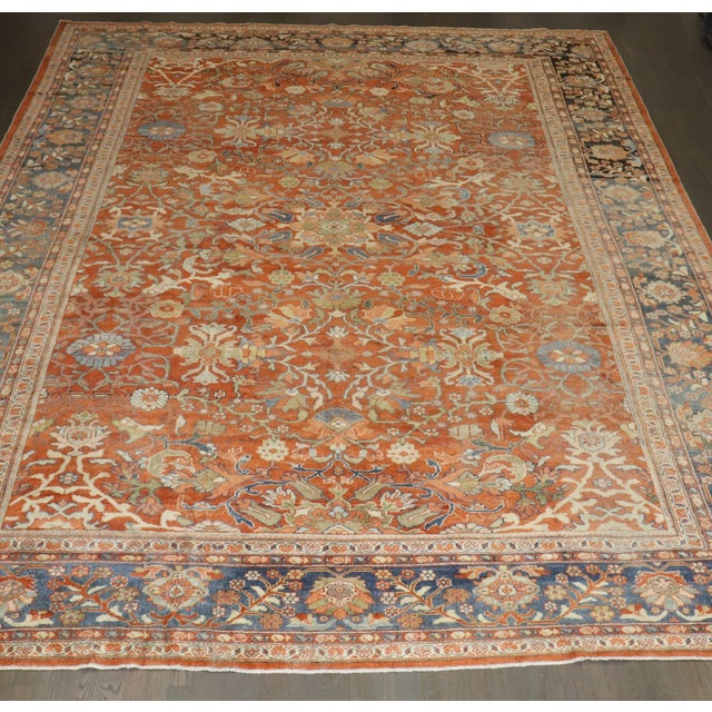 Persian Lovely Antique Persian Mahal - 10'3" x 13'11" For Sale - Image 3 of 11