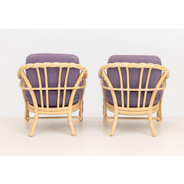 McGuire McGuire Twisted Rattan Armchairs, Pair For Sale - Image 4 of 10