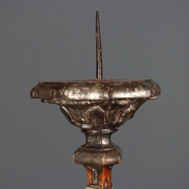 Carved Wooden Torch Holders For Sale - Image 3 of 9