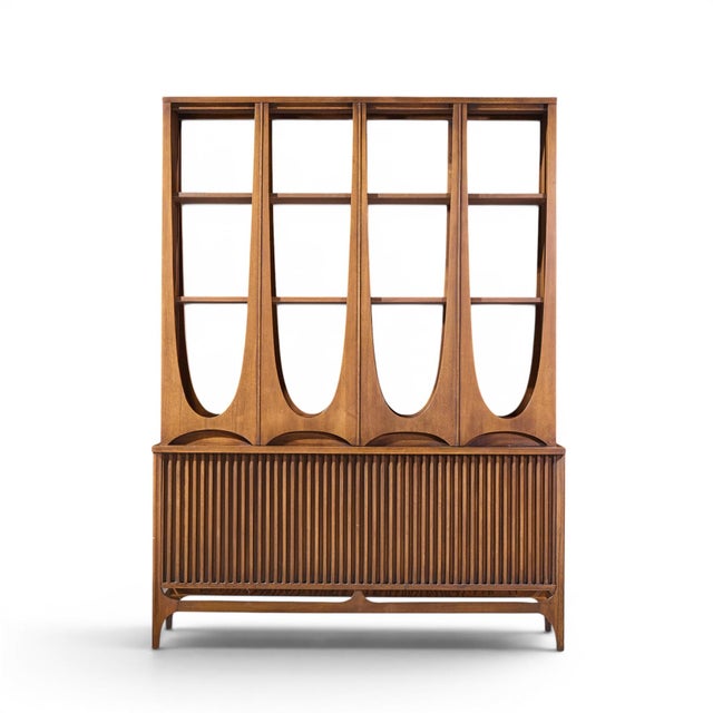 Broyhill Brasilia Mid Century Walnut Room Divider For Sale - Image 9 of 12