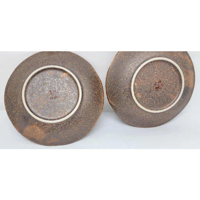 1980s Kutani Earthenware Seagulls Birds Teacups & Saucers Set- 4 Pieces For Sale - Image 11 of 13