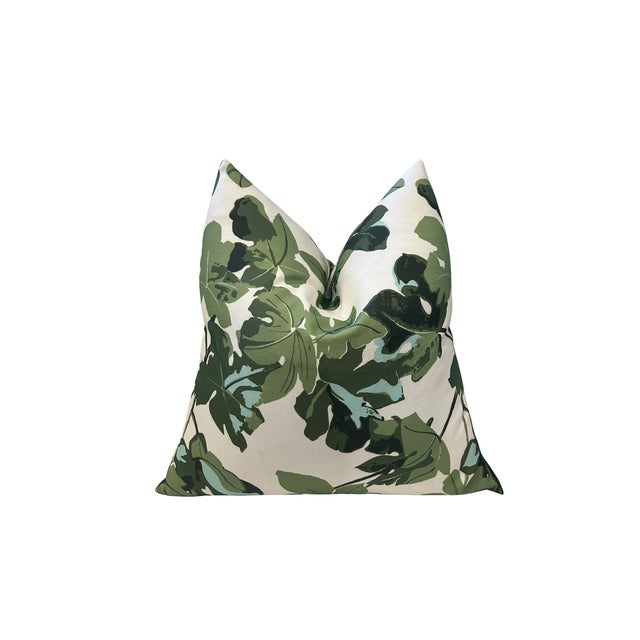 Elevate your space with this beautiful set of 2 designer throw pillows featuring the iconic Fig Leaf pattern in Original...