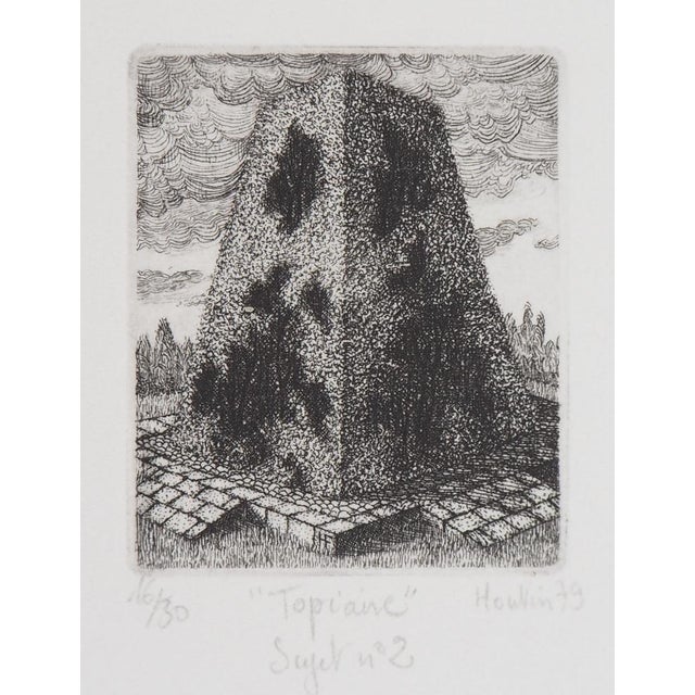 François Houtin, Le Buisson, 1979, Original Etching For Sale - Image 5 of 5