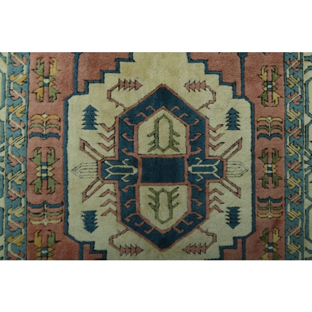 1970s Vintage Turkish Oushak Handmade Wool Cotton Orange Area Rug For Sale - Image 10 of 11