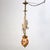 Antique French Gilt Bronze, Brass & Bisque Figural Cupid Pendant Light & Jeweled Shade c1920 Measures - 34 1/4" x 5 3/4" x...