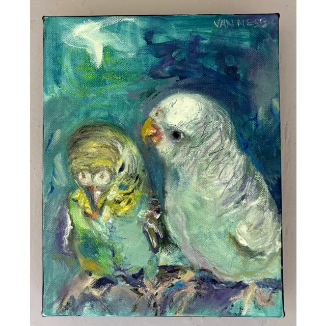 "Birds of a Feather", Original Oil Painting, Friends Art For Sale - Image 4 of 5