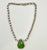 1980s Vintage Southwestern Navajo Americana Carico Lake Sterling & Green Turquoise Pendant Necklace For Sale - Image 11 of 14