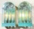 Turquoise Pair of Vintage Solid Brass Wall Lanterns / Sconces With Rich Verdigris Patina For Sale - Image 8 of 13