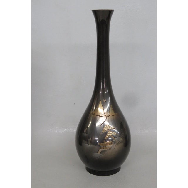Japanese Mixed Metal Vessels Set of 4 Chokin Style Decorative Containers 5038b For Sale - Image 4 of 18
