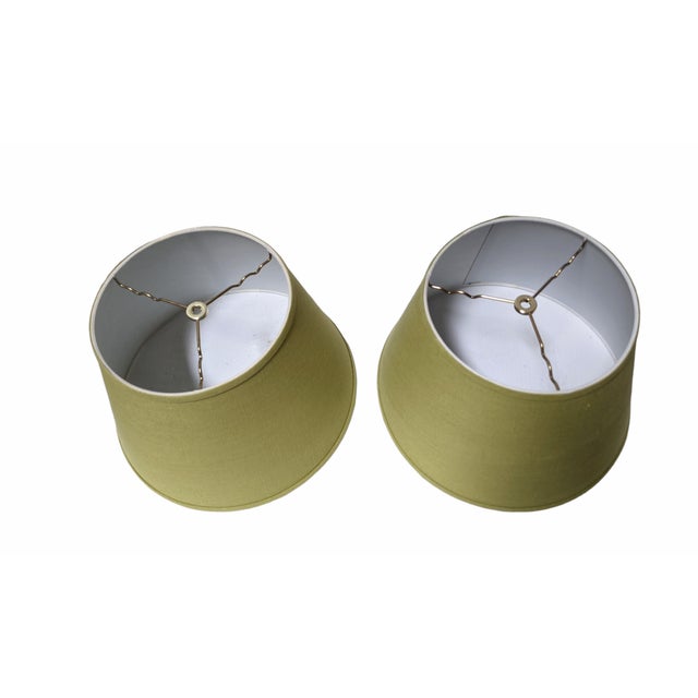 Ballard Designs Lemongrass Green Linen Lamp Shades a Pair Chairish