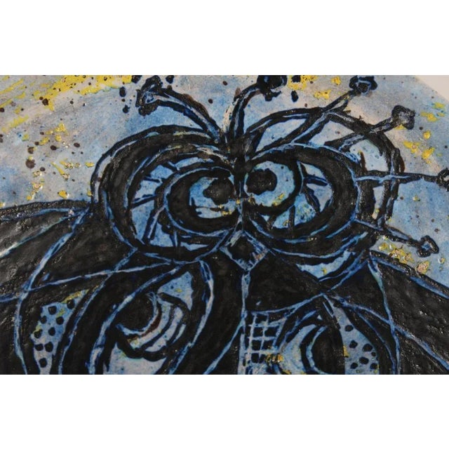 Danish mid-century low ceramic bowl by Leif Messell made at his own ceramic workshop in Sejs, Silkeborg, Denmark in 1997....