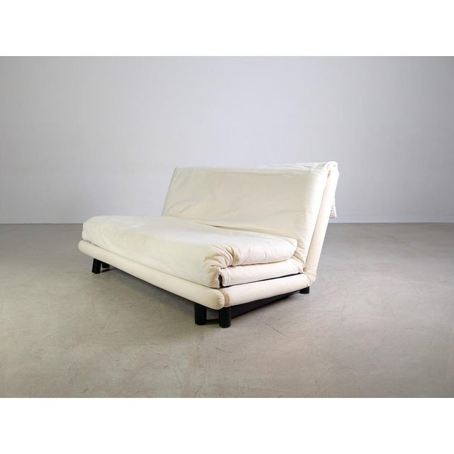 Ligne Roset Multy 2-Seater Sofa in White Leather by Claude Brisson for Ligne Roset For Sale - Image 4 of 15