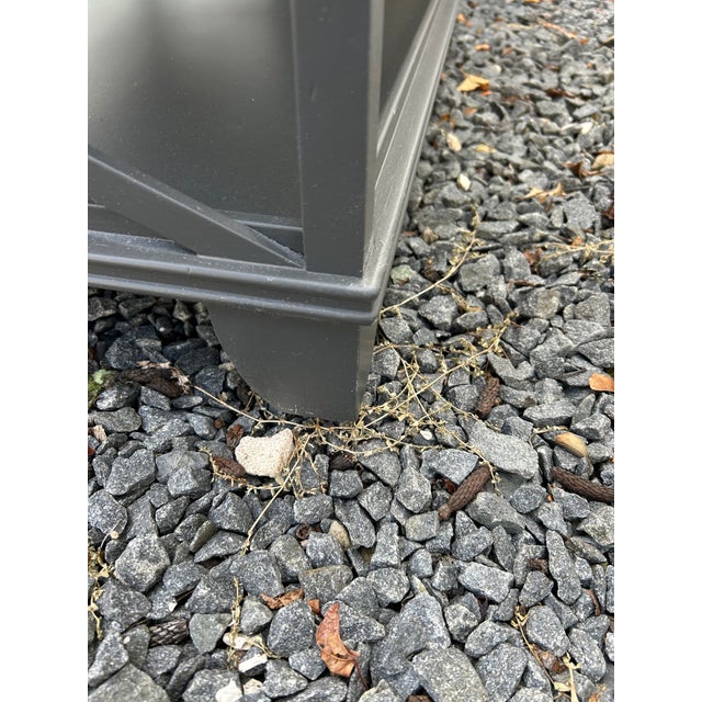 Painted Mahogany Night Stands End Tables With X Motif and Shelves For Sale In Philadelphia - Image 6 of 15