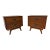 Mid-Century Modern Walnut Nightstands - Set of 2 For Sale