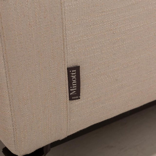 Textile Andersen Lovechair in Beige Fabric from Minotti For Sale - Image 7 of 11