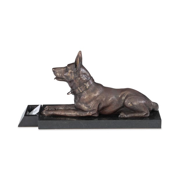 Maitland-Smith German Shepherd Card Holder For Sale In Charlotte - Image 6 of 6