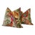 Velvet Mulberry for Lee Jofa Game Birds in Fig and Multi and Stone Pillows- a Pair For Sale