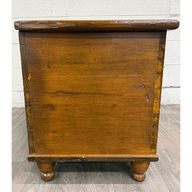 Antique American Primitive Solid Pine Blanket Chest For Sale In Kansas City - Image 6 of 10