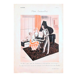 Hervé Baille "Flirts D'aujourd'hui" Fantasio 1930 Magazine Print