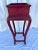 Vintage Red Split Bamboo and Rattan Caning Plant Stand Newly Painted Ruby Red For Sale - Image 12 of 12