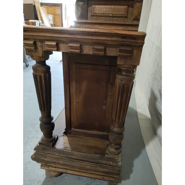 18th Century French Provincial Walnut Buffet À Deux Corps, Renaissance Style, Circa 1760 For Sale - Image 10 of 18