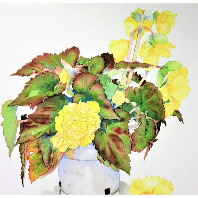 Contemporary Gary Bukovnik, Reflective Begonias, 1988 For Sale - Image 3 of 9