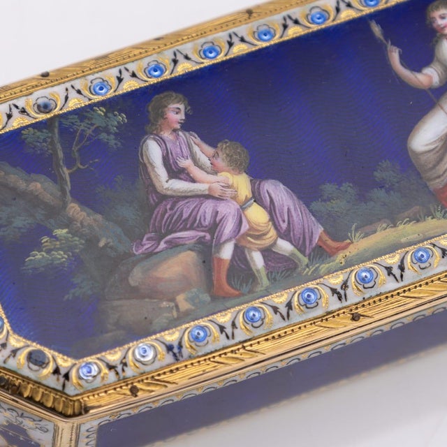 Antique German 18k Gold and Enamel Snuff Box, 1820 For Sale - Image 14 of 18
