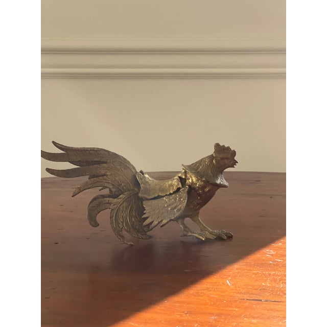 Mid 20th Century Brass Fighting Roosters- a Pair For Sale In Washington DC - Image 6 of 12