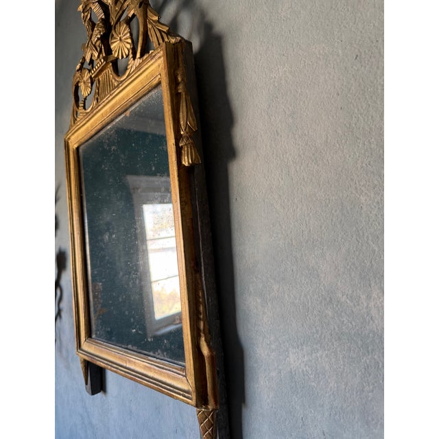 18th century French gilded marriage mirror