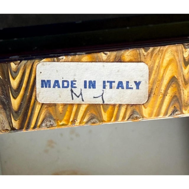 Metal Italian Tole Hand Painted Side Table Resembling Stack of Books For Sale - Image 7 of 8