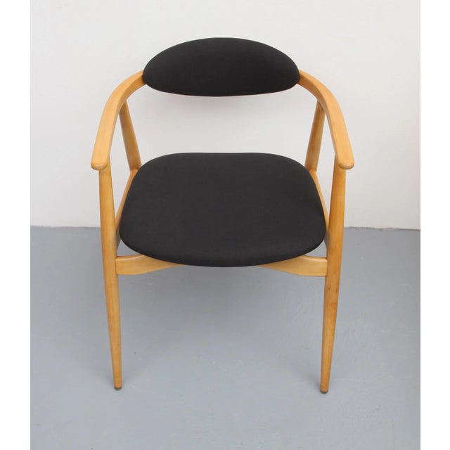 Black and Light Beech Armchair, 1960s For Sale - Image 12 of 13