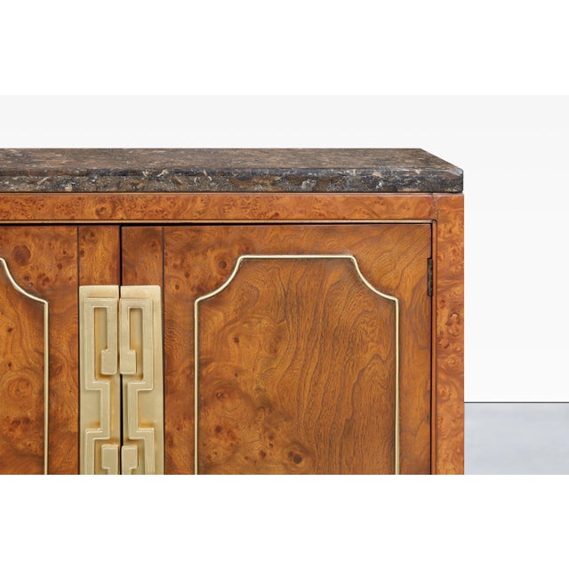 Mid-Century Modern Burl Wood Credenza by William Doezema for Mastercraft For Sale - Image 9 of 12