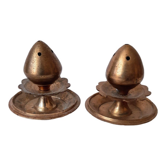 India Brass Incense Stick Holders Miniature Pair For Sale
